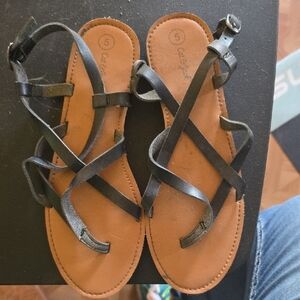 Cat & Jack Black Strappy Sandals for Women